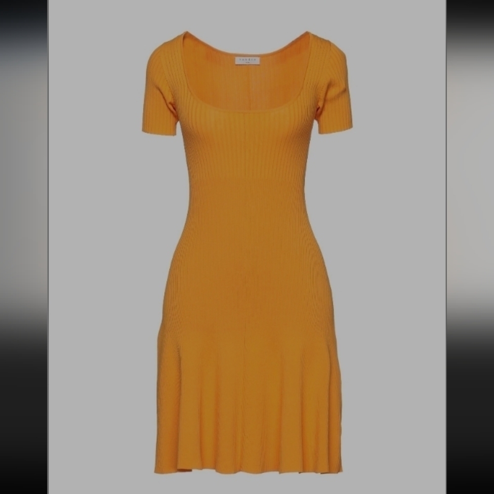Sandro Paris Scoop Neck Knit Bodycon Skater Dress